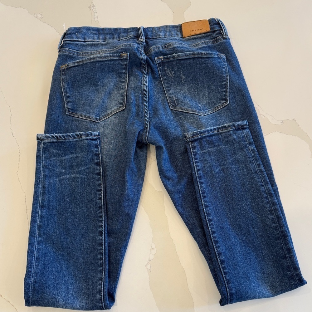 Dear John Women's Skinny Jeans Size 29 Blue Stretch Medium Wash Distressed - Picture 16 of 16